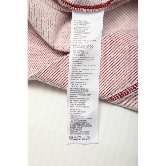 Tommy Bahama Pullover Mens Medium Red Snap Mock Neck Long Sleeve Cotton Henley - Picture 5 of 10